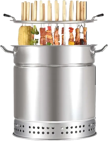 Vertical Charcoal Smokeless Grill Barrel